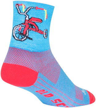 SockGuy Classic Trike Socks - 4", Blue/Red, Large/X-Large Blue/Red PAA Socks