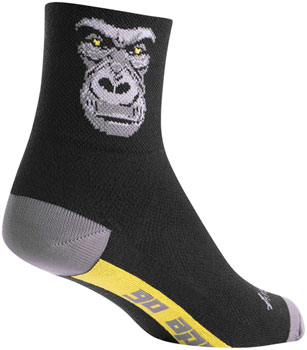 SockGuy Classic Silverback Socks - 3", Black/Gray, Large/X-Large Black/Gray PAA Socks