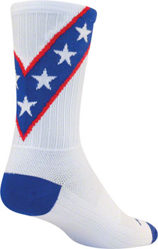 SockGuy SGX Daredevil Socks - 6", White, Small/Medium White PAA Socks