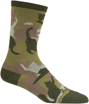 SockGuy Crew Catmo Socks - 5", Green, Large/X-Large Green PAA Socks