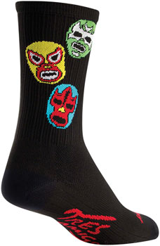 SockGuy SGX Three Amigos Socks - 6", Black, Small/Medium Black PAA Socks
