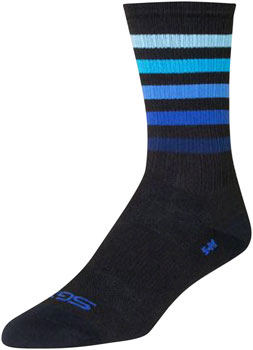 SockGuy SGX Deep Socks - 6", Black/Blue, Large/X-Large Black/Blue PAA Socks