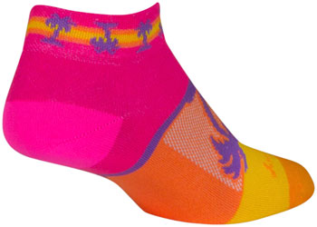 SockGuy Tropical Classic Low Socks - 1", Pink/Yellow/Orange, Women's, Small/Medium Pink/Yellow/Orange PAA Socks