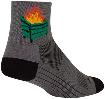 SockGuy 2020 Classic Socks - 3", Gray/Black, Large/X-Large Gray/Black PAA Socks