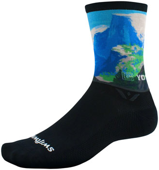 Swiftwick Vision Impression National Park Crew Socks - 6", Half Dome, Medium Half Dome PAA Socks