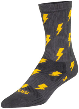 SockGuy SGX Lit Socks - 6", Gray, Large/X-Large Gray EA Socks