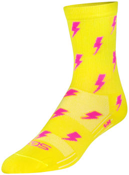 SockGuy SGX Lit Socks - 6", Yellow, Small/Medium Yellow EA Socks