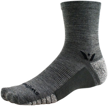 Swiftwick Flite XT Trail Mid Crew Socks - 5", Heather, Medium Heather PAA Socks