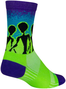SockGuy Visitors SGX Socks - 6", Large/X-Large Blue/Green PAA Socks
