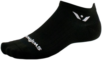 Swiftwick Aspire No Show Socks - Black, Large Black PAA Socks