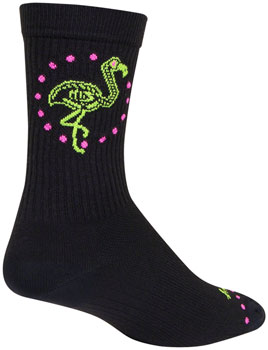 SockGuy Crew Leg Up Socks - 6", Small/Medium Black PAA Socks