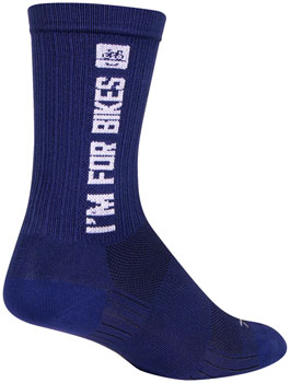 SockGuy SGX People For Bikes Socks - 7", Large/X-Large Blue PAA Socks