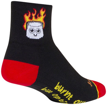 SockGuy Classic Burnt Out Socks - 3", Large/X-Large Black PAA Socks
