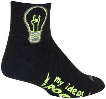 SockGuy Classic Good Idea Socks - 3", Small/Medium Black PAA Socks