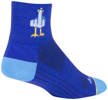 SockGuy Classic The Bird Socks - 3", Small/Medium Blue PAA Socks