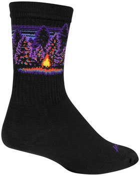 SockGuy Wool Solitude Socks - 6", Small/Medium Black PAA Socks
