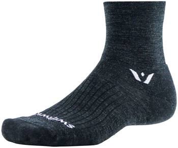 Swiftwick Pursuit Quarter Crew Socks - 4", Coal, X-Large Coal PAA Socks