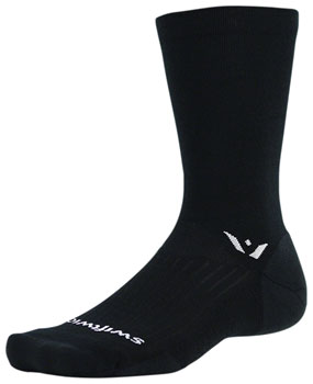 Swiftwick Pursuit Crew Socks - 7", Black, Small Black PAA Socks