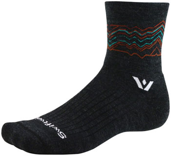 Swiftwick Pursuit Quarter Crew High Socks - 4", Coal Orange, Medium Coal Orange PAA Socks