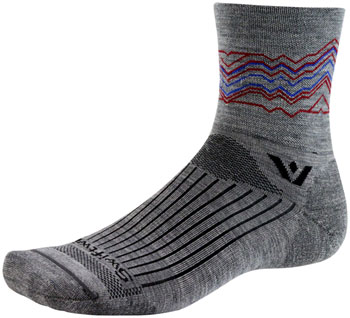 Swiftwick Pursuit Quarter Crew High Socks - 4", Heather Red, Medium Heather Red PAA Socks