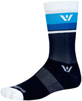 Swiftwick Aspire Crew Socks - Navy/White, Medium Navy/White PAA Socks