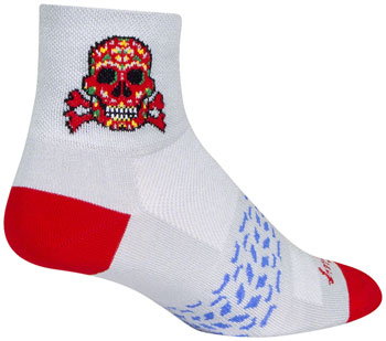 SockGuy Classic Red Skull Socks - 3", Small/Medium Red Skull PAA Socks