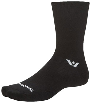Swiftwick Aspire Crew Socks - Circuit Black, Large Circuit Black PAA Socks