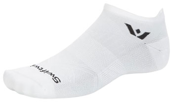 Swiftwick Aspire No Show Socks - Circuit White, Large Circuit White PAA Socks