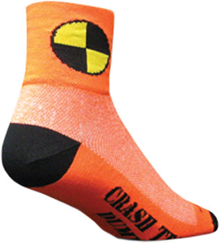 SockGuy Classic Crash Socks - 3", Orange, Large/X-Large Crash Test Dummy PAA Socks