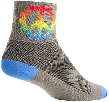 SockGuy Classic Peace Ring Socks - 3", Gray, Large/X-Large Gray PAA Socks