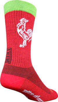SockGuy Sriracha Wool Socks - 8", Red, Large/X-Large Siracha PAA Socks