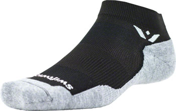 Swiftwick Maxus Ankle Socks - 1", Black, Large Black PAA Socks