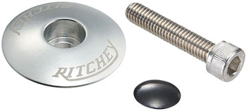 Ritchey Classic Stem Top Cap with Bolt - 1-1/8" Black EA Headset Top Cap