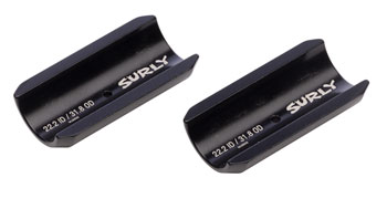 Surly Handlebar Clamp Shim - 25.4mm to 31.8mm, Shim, Black EA Handlebar Clamp Shim