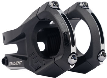 Full Speed Ahead Gradient Stem - 50mm, 35mm Clamp, +6, 1 1/8", Black EA Stems