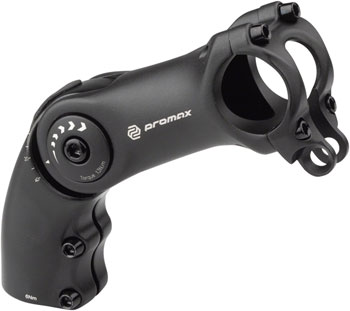 Promax MA-504L 31.8mm, Length 100mm, Adjustable Threadless w/Light Mount Black EA Stems
