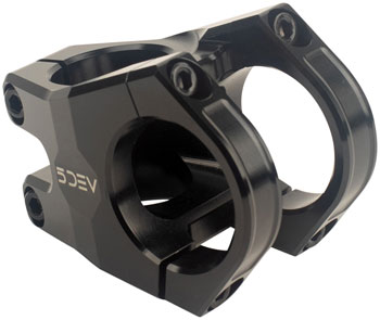 5DEV Aluminum 4-Bolt Stem - 35mm, 35 Clamp, +/-0, 1 1/8", Aluminum, Black EA Stems