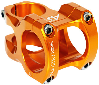 Industry Nine A318 Stem - 50mm, 31.8mm Clamp, +/-4.4, 1 1/8", Aluminum, Orange EA Stems