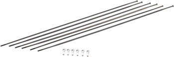 DT Swiss PR1400 DiCut Oxic Spoke Kit: Front & Rear, Black KIT Spoke Kit
