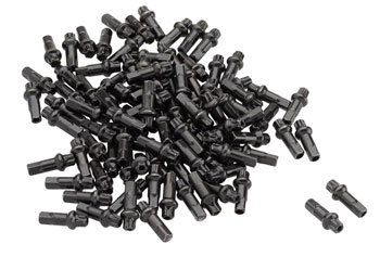 DT Swiss Squorx Pro Head Pro Lock Brass Nipples: 2.0 x 15mm, Black, Box of 100 Black BOX Spoke Nipple