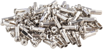 DT Swiss Pro Head Brass Nipples: 2.34 x 14mm, Silver, Box of 100 BOX Spoke Nipple