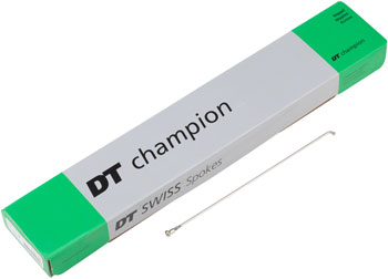 DT Swiss Champion Spoke: 2.0mm, 270mm, J-bend, Silver, Box of 100 Silver BOX Spoke, Bulk
