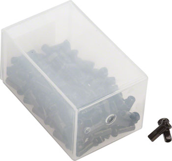 DT Swiss Pro Head Brass Nipples: 2.0 x 14mm, Black, Box of 100 Black BOX Spoke Nipple