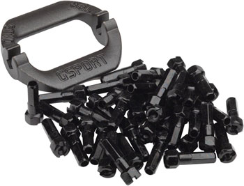 G Sport Taper Hex Spoke and Tool Kit - Black EA Spoke Kit