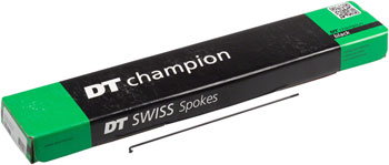 DT Swiss Champion Spoke: 2.0mm, 258mm, J-bend, Black, Box of 100 Black BOX Spoke, Bulk