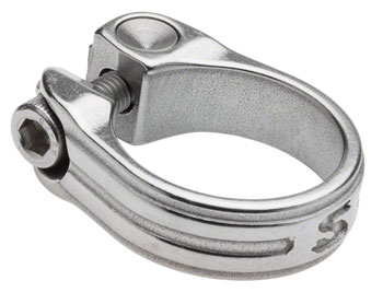 Surly Stainless Seatpost Clamp - 33.1mm, Bolt-On, Silver EA Seatpost Clamp