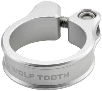 Wolf Tooth Seatpost Clamp - 31.8mm, Bolt-On, Raw Silver Raw Silver EA Seatpost Clamp
