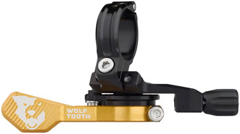 Wolf Tooth ReMote Pro Dropper Post Lever - 22.2mm Clamp, Gold EA Dropper Seatpost Remote