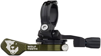 Wolf Tooth ReMote Pro Dropper Post Lever - 22.2mm Clamp, Olive EA Dropper Seatpost Remote