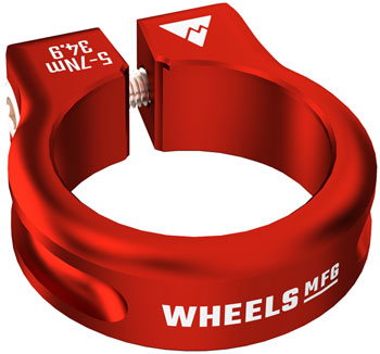 Wheels Manufacturing Seatpost Clamp - 34.9mm, Bolt-On, Red EA Seatpost Clamp